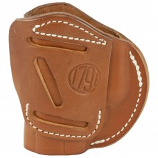 1791 4 Way Holster, Leather Belt Holster, Right Hand, Classic Brown, Fits Glock 26 27 33 & S&W MP9/Shield, Size 3 4WH-3-CBR-R