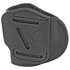 1791 4 Way Holster, Concealment & Belt Holster, IWB/OWB, Stealth Black Leather, Fits Glock 26/27/28/29/30/33/39, Springfield XDS/XDE/XD9/XD40, Right Hand, Size 4 4WH-4-SBL-R