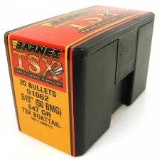 Barnes TSX 50 BMG .510 647 Grain Hollow Point Boat Tail Box of 20