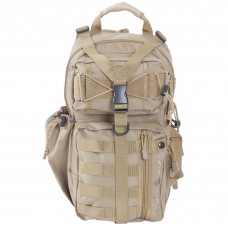 Allen Lite Force Tactical Sling Pack, Tan Endura Fabric, Sling Design, Padded Adjustable Single Shoulder Strap, Conceal Carry Compatable, Large Main Compression Strap, Water Bottle and Sunglasses Pockets, Hydration Compatible, 18