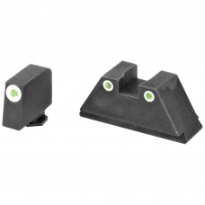 AmeriGlo Tall Suppressor Series, 3 Dot Sights for All Glocks, Green with White Outline, Front and Rear Sights GL-329