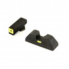 AmeriGlo CAP - Combative Application Pistol, Sight, Front/Rear, Fits Glock 42 and 43, Green Tritium Lime Green LumiLime Square Outline  Front with Lime Green LumiLime (Non-Tritium) Rear, Front/Rear GL-605