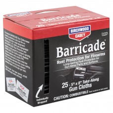 Birchwood Casey Barricade Rust Protection Take-Along Wipes, 25 Wipes BC-33025