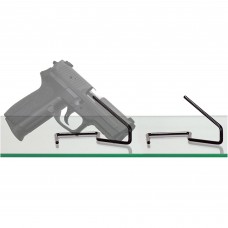 Gun Storage Solutions Handgun Kikstands, Vinyl coated, Fits Guns As Small As .22 Caliber, 1 Per Stand, Free Standing, Black KIK10