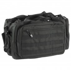 NCSTAR Competition Range Bag, Nylon, Black, Exterior PALS/ MOLLE Webbing, Includes Shoulder Strap & Brass Bag CVCRB2950B