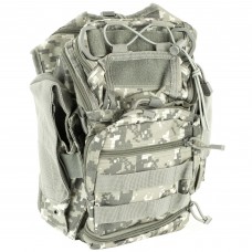 NCSTAR First Responder Utility Bag, Nylon, Gray Digital Camo, MOLLE / PALS Webbing, Rear Concealed Carry Pocket, Shoulder Strap CVFRB2918D