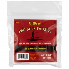 Outers Cleaning Patches, Bulk Pack, .17-.22 Cal, 250 Count 42382