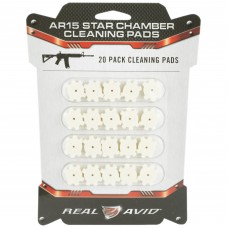 Real Avid Star Chamber, Cleaning Pads, Fits AR15, Wool Pads, 20 Per Pack, Precision Cut AVAR15CP