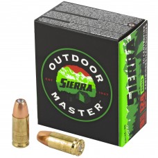 Sierra Outdoor Master Ammunition 9mm 124 Gr Jacketed Hollow Point Box of 20